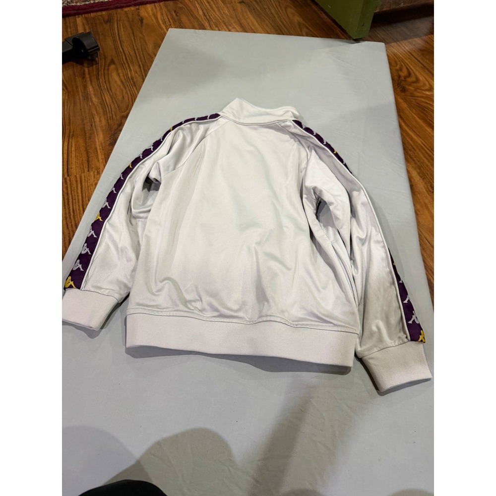 Gorpcore Youth Kappa Logo Tape Track Jacket 8Y White Purple Yellow